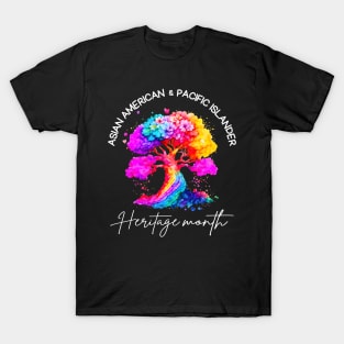 Asian American Pacific Islander Heritage Colorful Tree T-Shirt